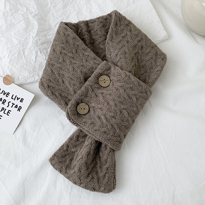 Γιακά-κασκόλ για το φθινόπωρο και χειμώνα πλεκτό με κουμπιά