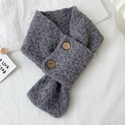 Γιακά-κασκόλ για το φθινόπωρο και χειμώνα πλεκτό με κουμπιά