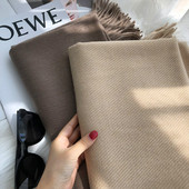 Γυναικείο χειμερινό μονόχρωμο κασκόλ με κρόσσια