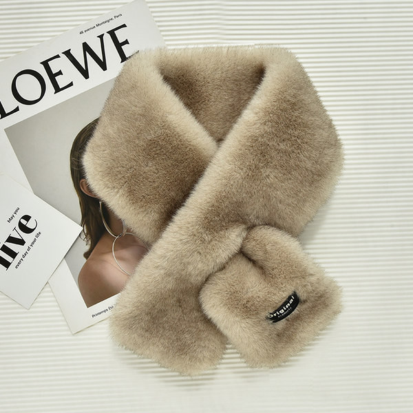 Есенно-зимен пухен шал тип яка -няколко цвята