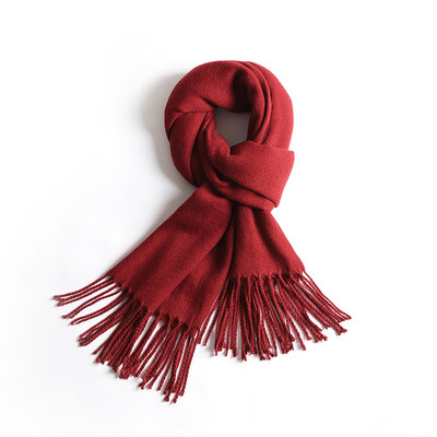 Γυναικείο κασκόλ για το φθινοπώρο- και το χειμόνα με κρόσσια - μονόχρωμα και καρό