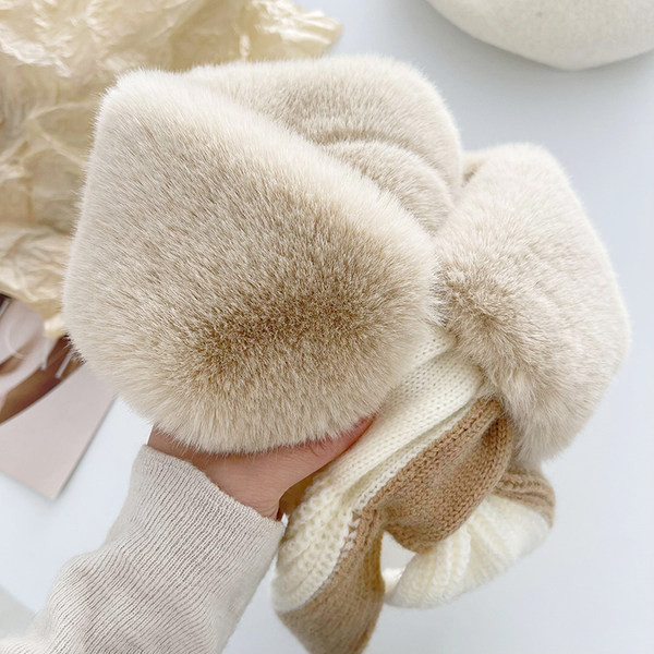 Casual γυναικείο κασκόλ με πουπουλένιο γιακά