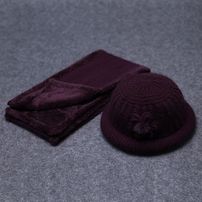 Νέο μοντέλο γυναικείο πλεκτό καπέλο με διακόσμηση λουλουδιών - πολλά μοντέλα