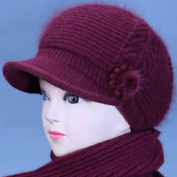 Pletena ženska kapa sa šalom - 2u1 više boja