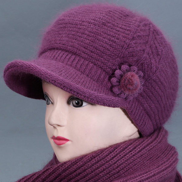 Pletena ženska kapa sa šalom - 2u1 više boja