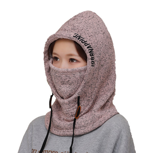 Κασκόλ και καπέλο 2 σε 1 με κορδόνια για γυναίκες