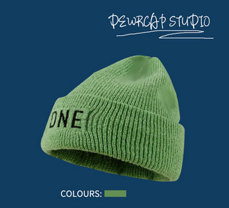 Ανδρικό πλεκτό καπέλο με επιγραφή σε πολλά χρώματα