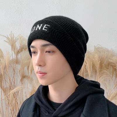 Ανδρικό πλεκτό καπέλο με επιγραφή σε πολλά χρώματα