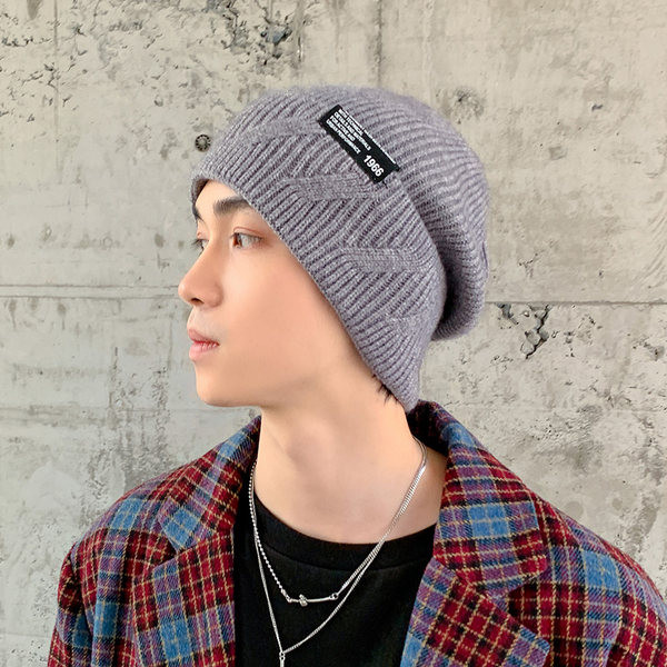 Ανδρικό χειμωνιάτικο καπέλο με στάμπα