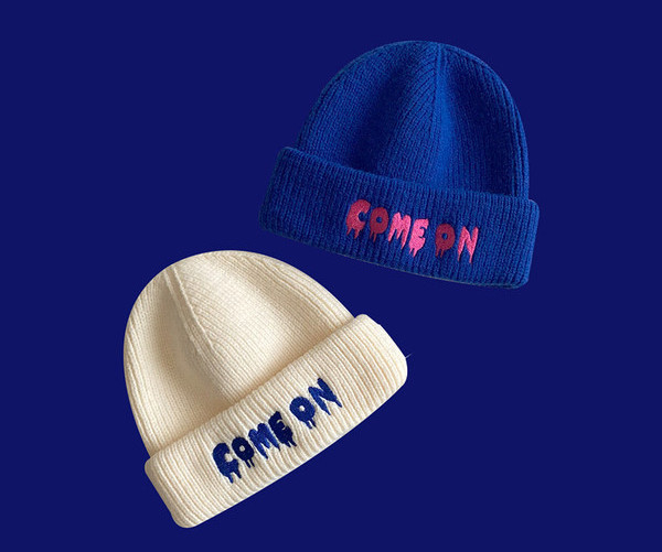 Ανδρικό casual χειμερινό καπέλο με επιγραφή