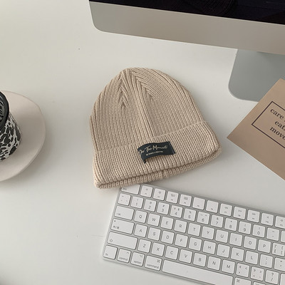 Χειμερινό πλεκτό καπέλο με κέντημα για άνδρες