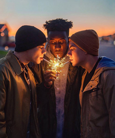 Pletena muška kapa za zimu