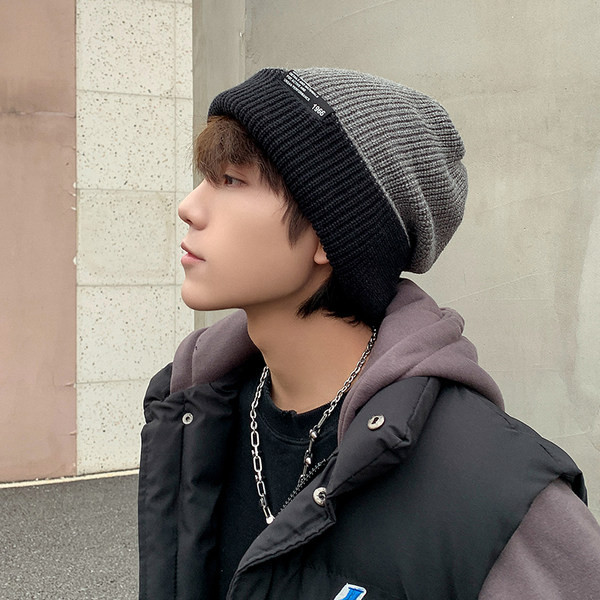 Muška jesensko-zimska pletena kapa