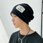 Мъжка платнена шапка с надпис в три цвята