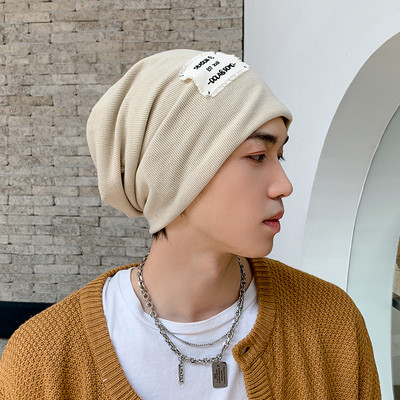 Мъжка платнена шапка с надпис в три цвята