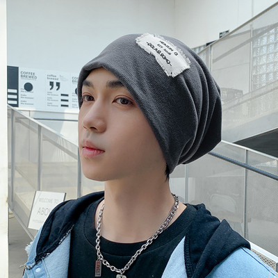 Мъжка платнена шапка с надпис в три цвята