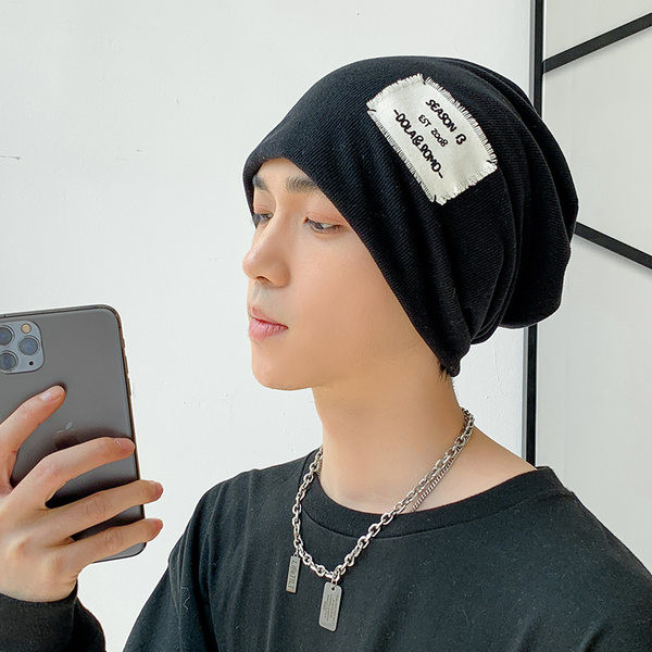 Мъжка платнена шапка с надпис в три цвята