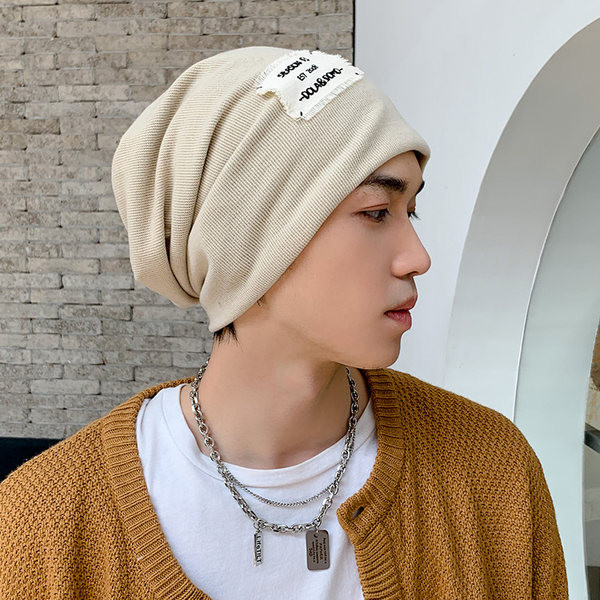 Мъжка платнена шапка с надпис в три цвята