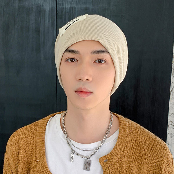 Мъжка платнена шапка с надпис в три цвята