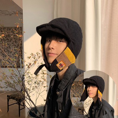 Νέο μοντέλο ανδρικό χειμωνιάτικο καπέλο με ζεστή φόδρα