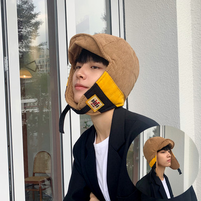 Νέο μοντέλο ανδρικό χειμωνιάτικο καπέλο με ζεστή φόδρα