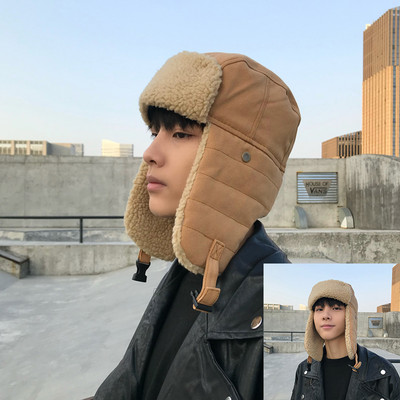 Νέο μοντέλο ανδρικό χειμωνιάτικο καπέλο με ζεστή φόδρα