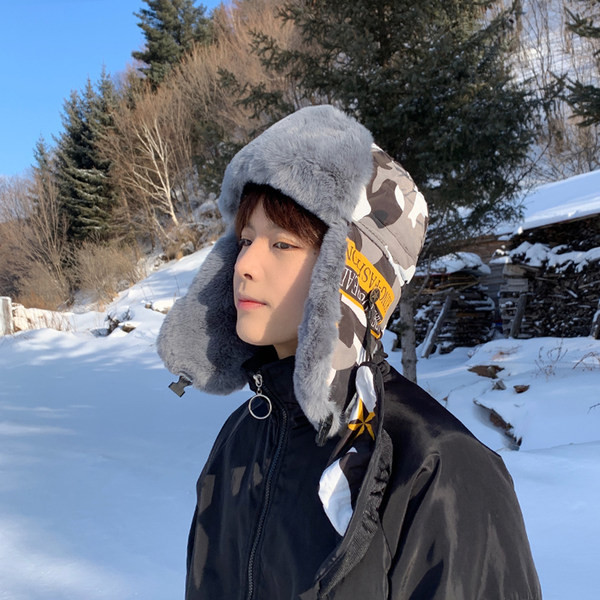 Νέο μοντέλο ανδρικό χειμωνιάτικο καπέλο με ζεστή φόδρα