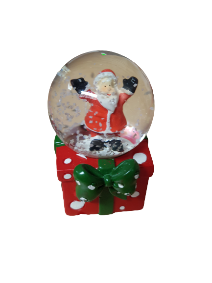 Коледно преспапие ,Подарък,7х4 см,различни