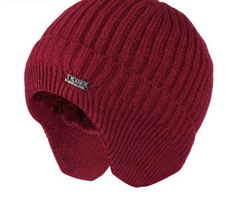 Vyriška megzta kepurė su šiltu pamušalu