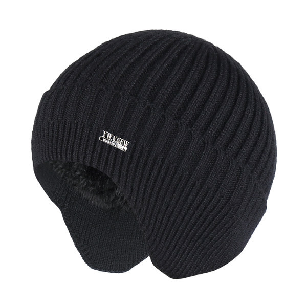 Vyriška megzta kepurė su šiltu pamušalu