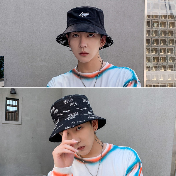 Muški tekstilni ribarski šešir s natpisom