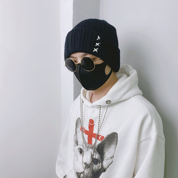 Ανδρικό μοντέρνο πλεκτό καπέλο σε πολλά χρώματα