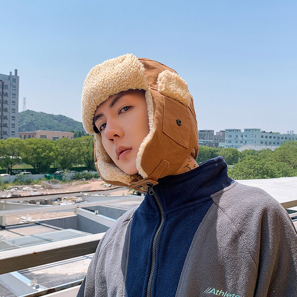 Ανδρική σκουφιά με  ζεστή  μάλλινη φόδρα