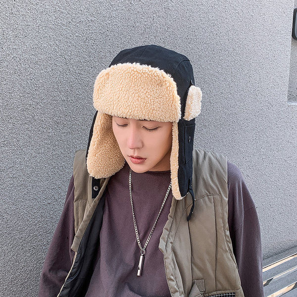 Ανδρική σκουφιά με  ζεστή  μάλλινη φόδρα