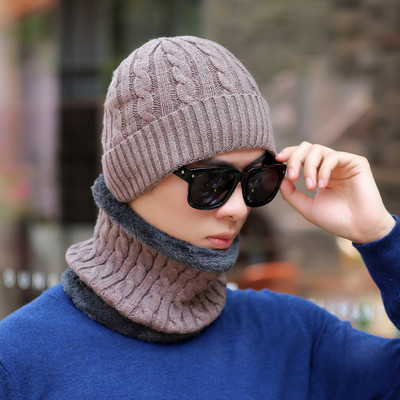 Ανδρικό καπέλο casual με κασκόλ