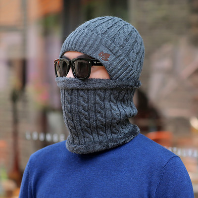 Ανδρικό καπέλο casual με κασκόλ