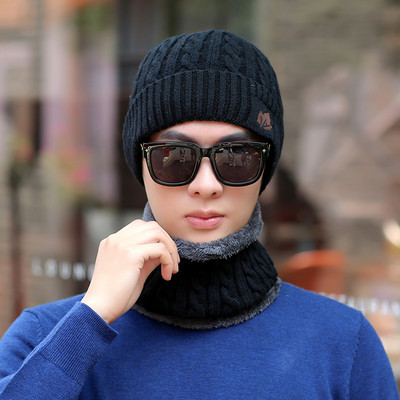 Ανδρικό καπέλο casual με κασκόλ