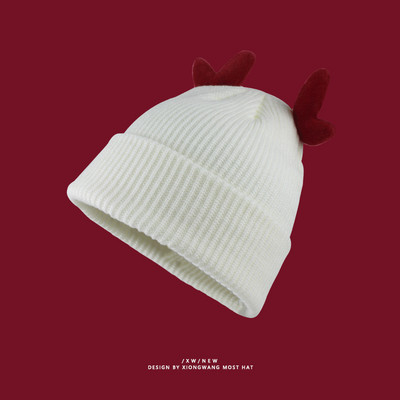 Χειμερινό πλεκτό καπέλο με τρισδιάστατο στοιχείο