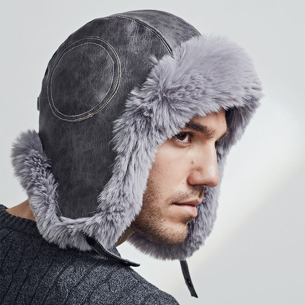 Ανδρικό χειμερινό καπέλο με πουπουλένια φόδρα