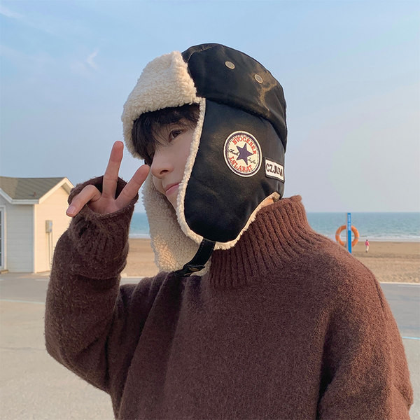 Ανδρικό έκο δερμάτινο καπέλο με κέντημα