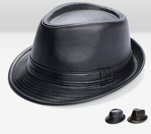 Vyriška odinė kepurė su kutais