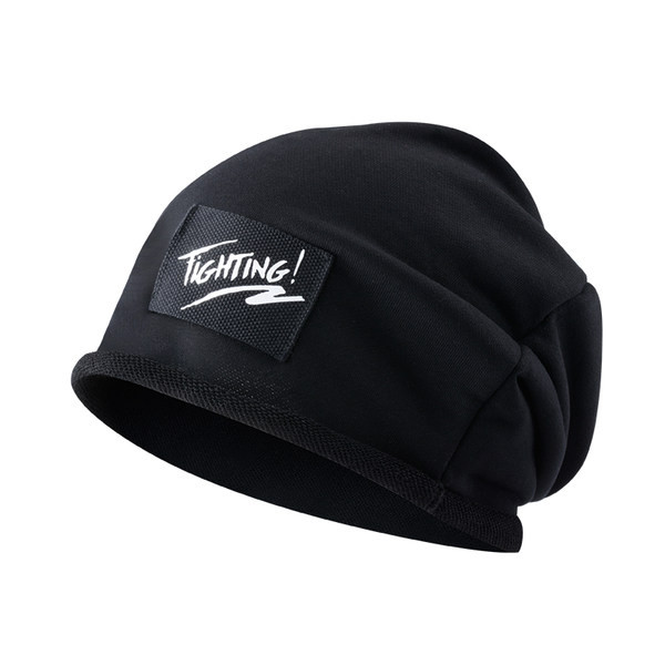 Χειμερινό μάλλινο καπέλο με έμβλημα για άνδρες