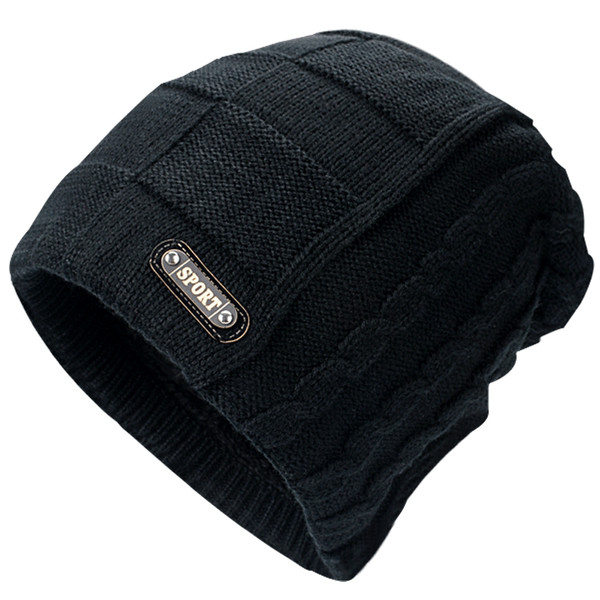 Χοντρό χειμερινό καπέλο με έμβλημα