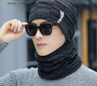 Ανδρικό χειμωνιάτικο καπέλο με κασκόλ σε πολλά μοντέλα