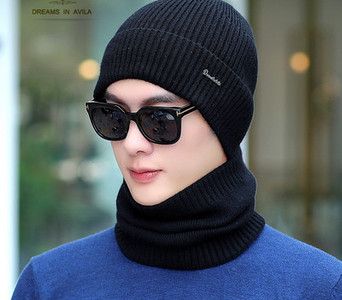 Ανδρικό χειμωνιάτικο καπέλο με κασκόλ σε πολλά μοντέλα