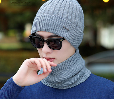 Ανδρικό χειμωνιάτικο καπέλο με κασκόλ σε πολλά μοντέλα