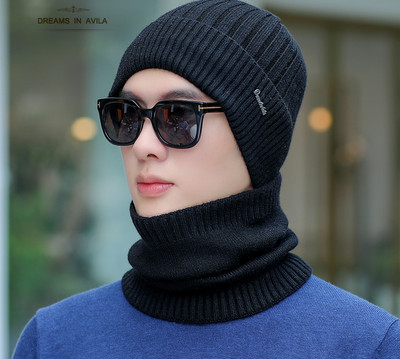 Ανδρικό χειμωνιάτικο καπέλο με κασκόλ σε πολλά μοντέλα