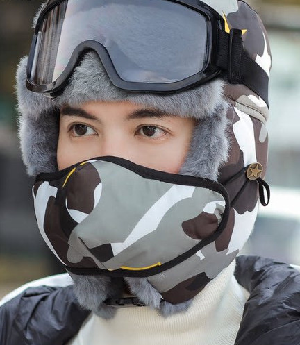 Νέο μοντέλο ανδρικό καπέλο με πουπουλένια φόδρα - πολλά χρώματα