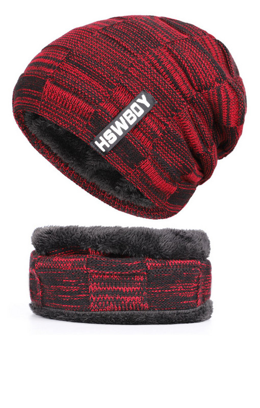 Muška zimska kapa sa šalom