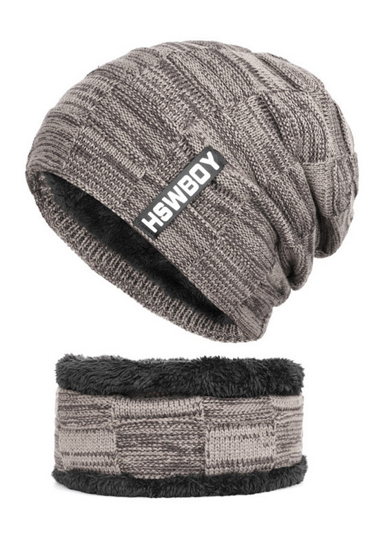 Muška zimska kapa sa šalom